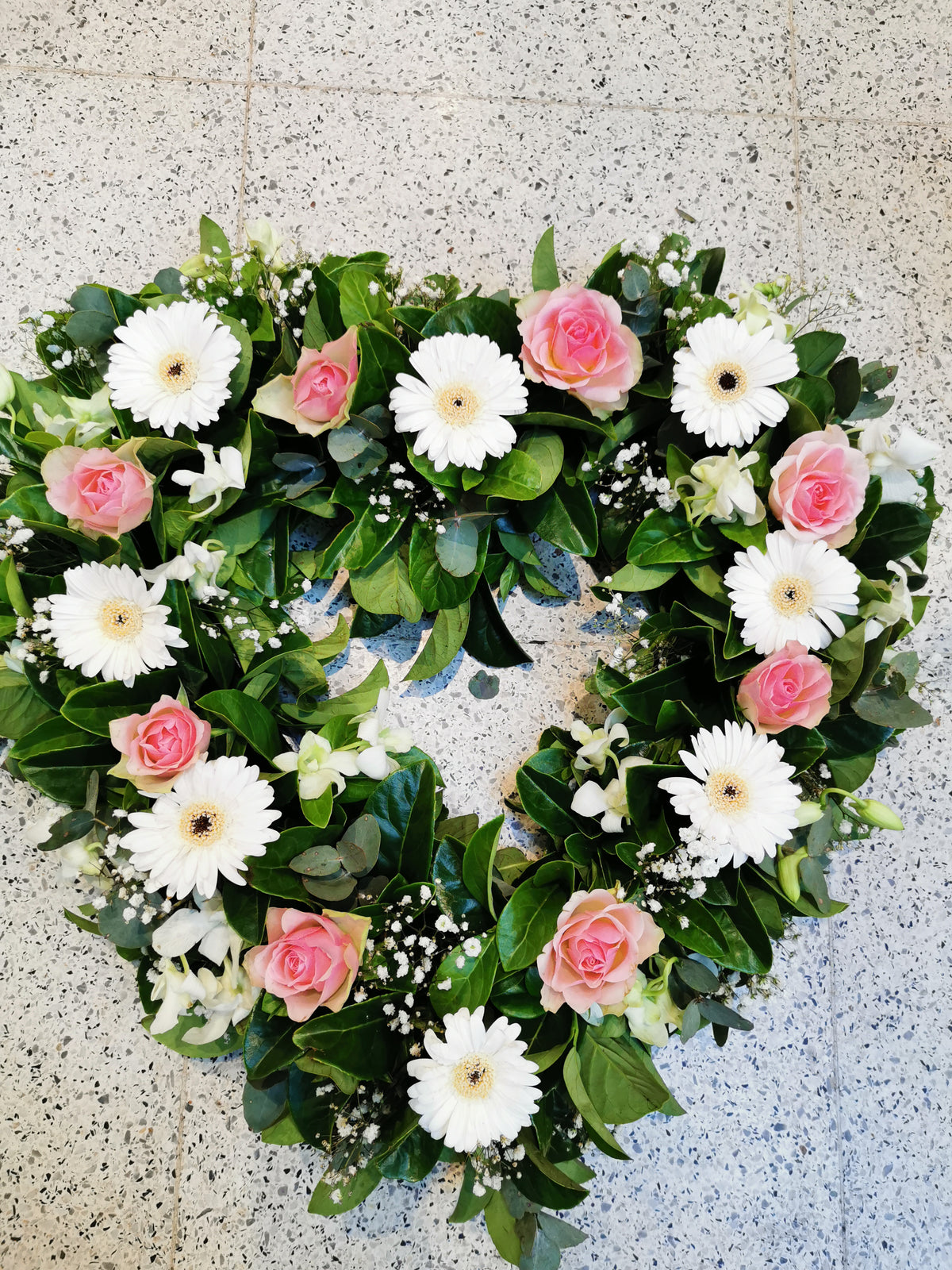 Pink and White Heart