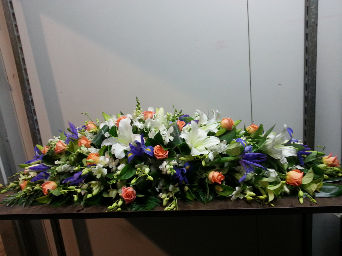 Orange Spray Casket