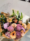 Peach and Dusty Purple