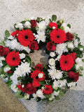 Red and White Wreath